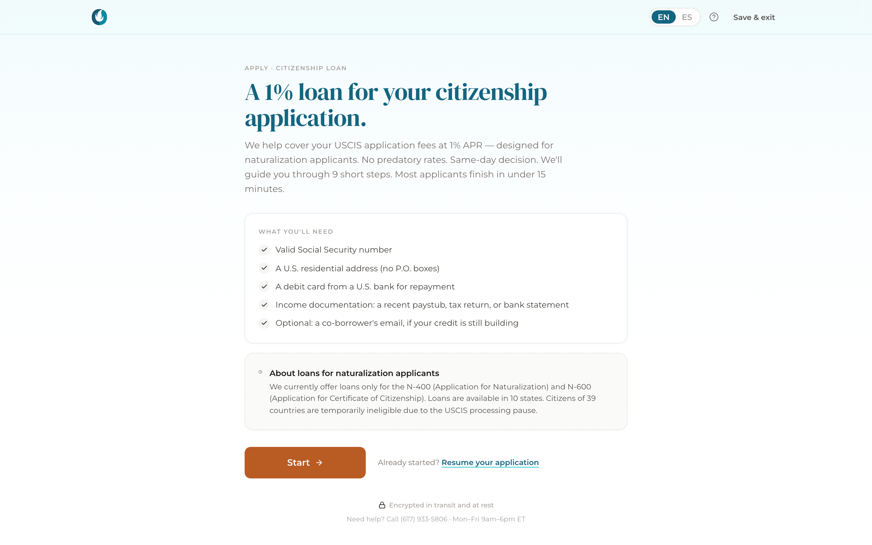 Origination engine — Borrower application flow from account creation through submission.